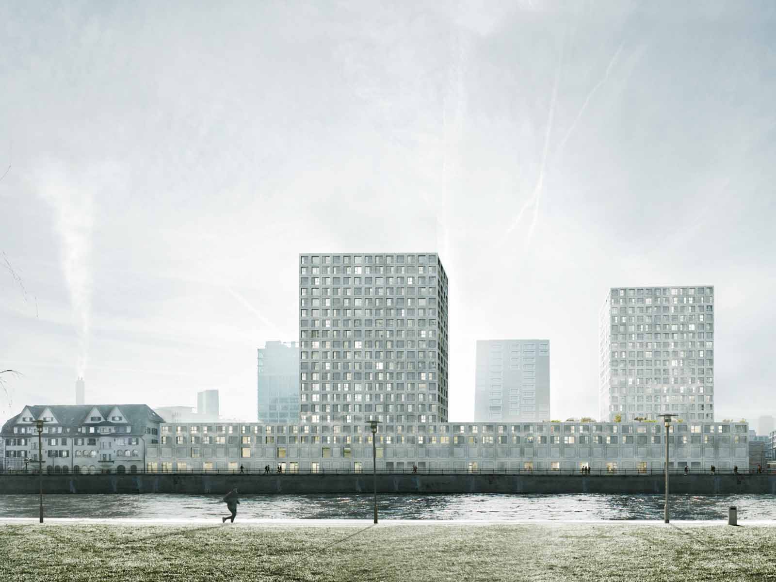 Vorgesehen ist ein Gebäudekomplex mit zwei Hochhäusern entlang der Limmat.