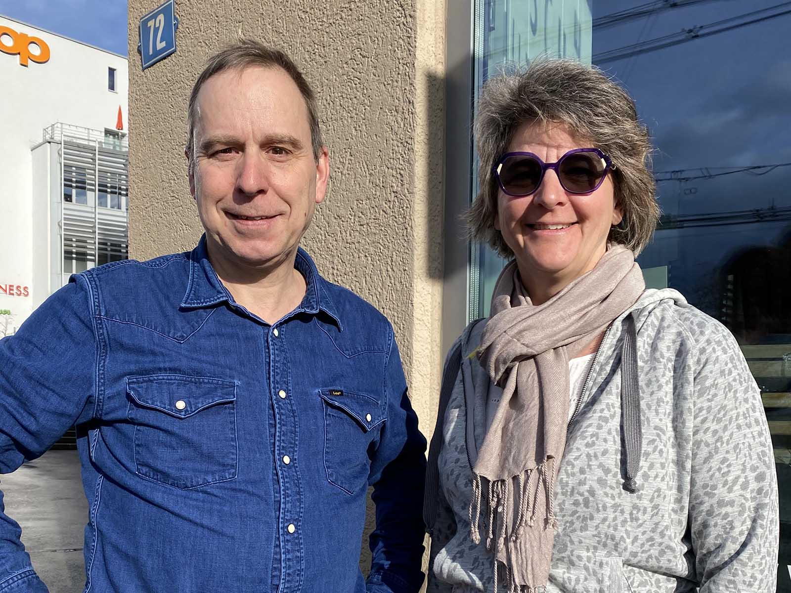 Der Interimsvorstand des Gewerbe Wipkingen: Martin Bürlimann und Barbara Schürz