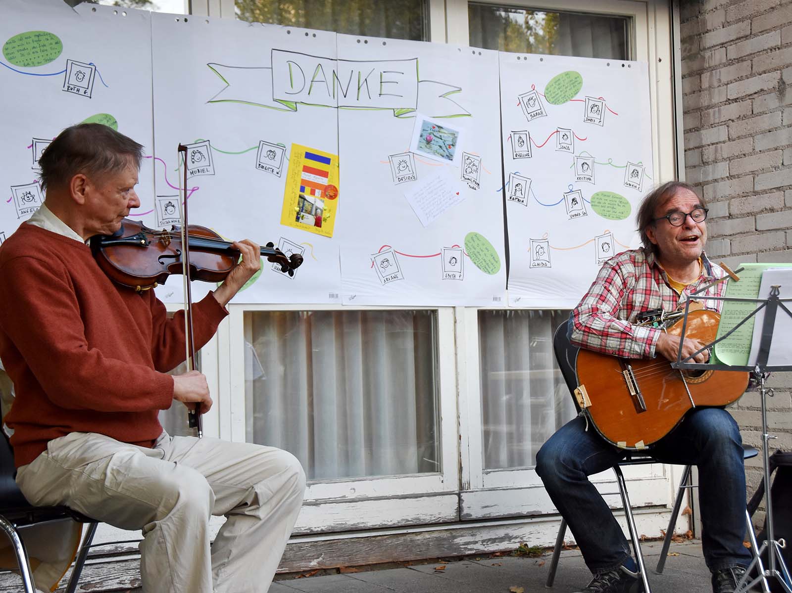 Das Musiker-Duo sorgte für eine beschwingte Stimmung.